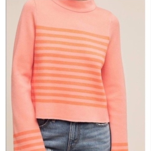 Anthropologie Sweaters - NWT Cropped Anthropologie Moth Structured Stripe Sweater